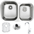 Anzzi Moore Undermount 32" Kitchen Sink with Opus Faucet in Polished Chrome KAZ3220-035